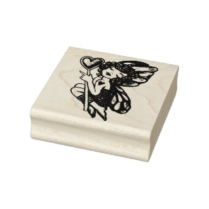 Valentine's Day Fairy                              Rubber Stamp