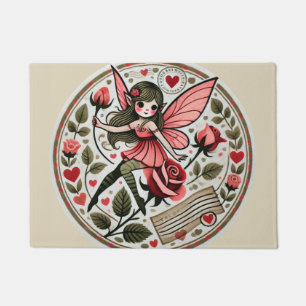 Valentine's day Fairy Valentine Doormat