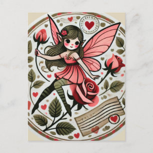 Valentine's day Fairy Valentine                    Postcard