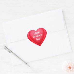 Valentine's Day Fancy Red Hearts Personalized Heart Sticker