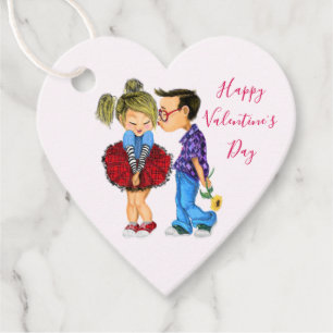 Valentine's Day Favor Tags Romantic Couple Love