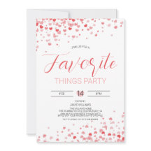 Valentine's Day Favourite Things Invitation