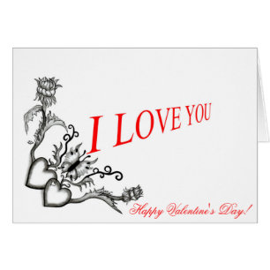 Valentine's Day - Flower Heart and Butterfly