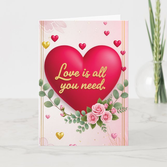 Valentines day Folded Greeting Card (Front)