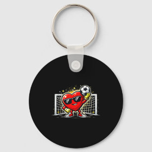 Valentines Day Football Heart Dab Soccer Men Boys Keychain