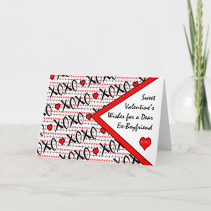 Valentine's Day for Ex-Boyfriend, XOXO Design Holiday Card