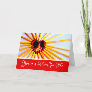 Valentine's Day for Husband You're a Match for Me Card