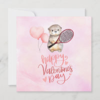 Valentine's Day for Tennis Player pink theme