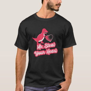 Valentines Day For Toddler Boy T Rex I Steal Heart T-Shirt