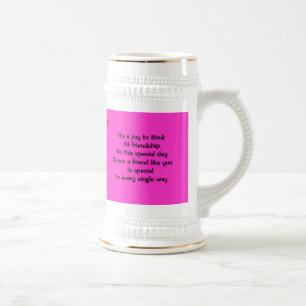 Valentine's day friendship greetings beer stein