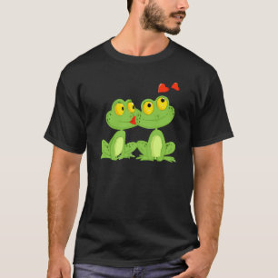 Valentines Day Frogs Heart Boyfriend Girlfriend T-Shirt