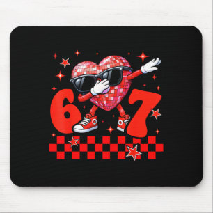 Valentines day funny 67 dab disco heart meme boys mouse pad