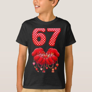 Valentines Day Funny 67 Six Seven Valentine Heart  T-Shirt