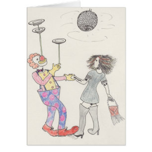 Valentines Day Funny Clown Love Cartoon Art Humour