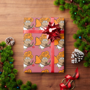 VALENTINE'S DAY FUNNY CUPID WRAPPING PAPER