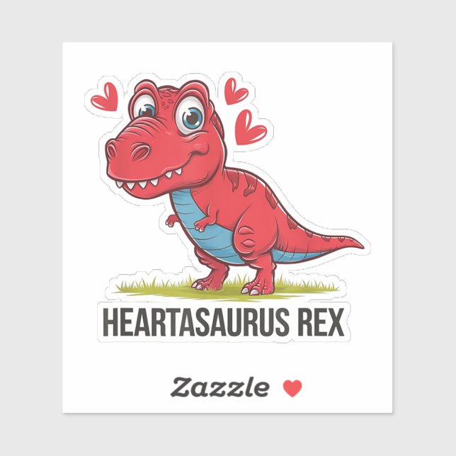 Valentines Day Funny Heartasaurus Rex Cute T-Rex (Sheet)