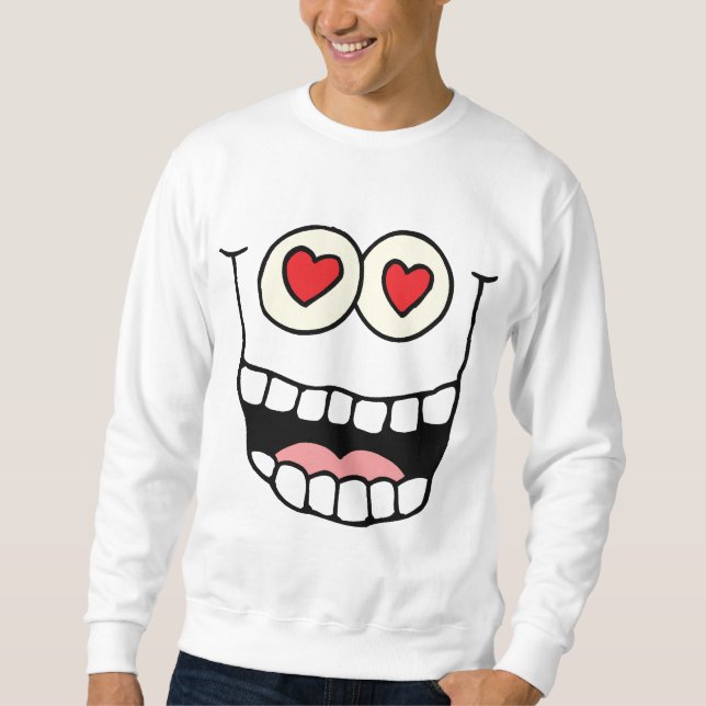 Valentine's Day Funny Hearts Sweatshirt (Front)