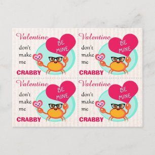 Valentine's Day Funny Hipster Crab Cards (4)