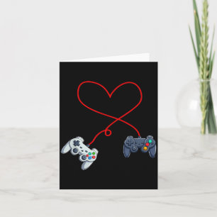 Valentines Day Gamer Controller Heart Gaming Men B Card