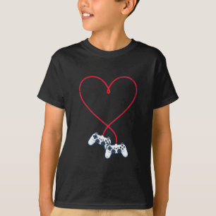Valentines Day Gamer Controller Heart Gaming Men B T-Shirt