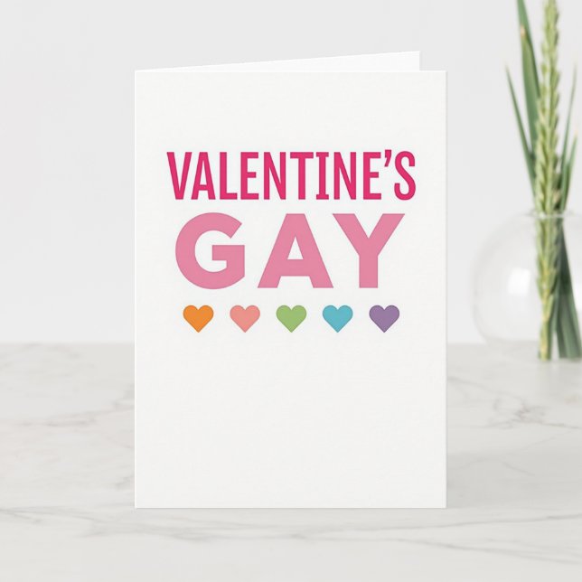 Valentines Day Gay Card (Front)