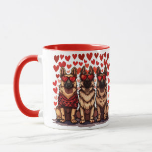Valentines Day German Shepherd Dogs Mug