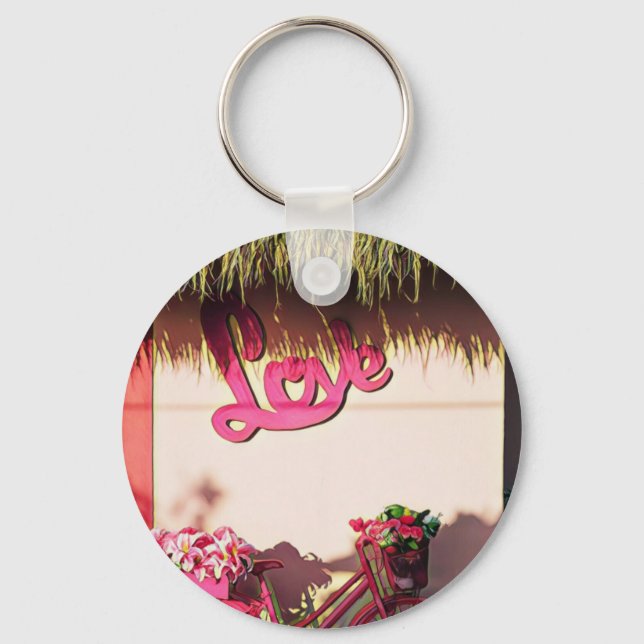 Valentine's day gift for bikers keychain (Front)