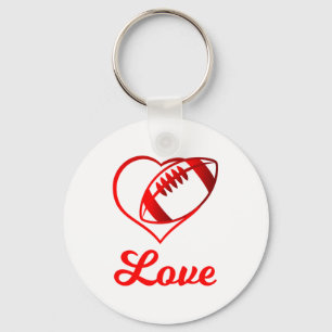 Valentines Day Gift For Football Lovers Keychain