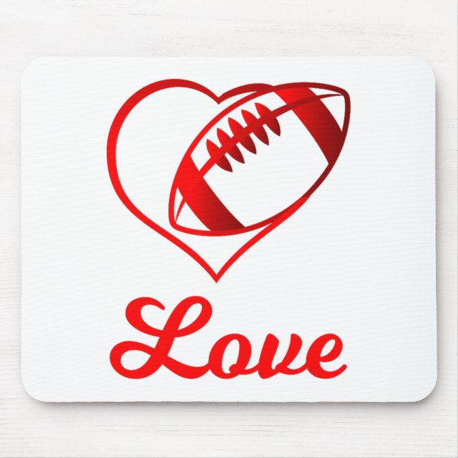 Valentines Day Gift For Football Lovers  Mouse Pad (Front)