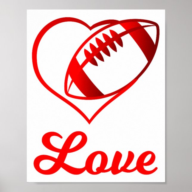 Valentines Day Gift For Football Lovers  Poster (Front)