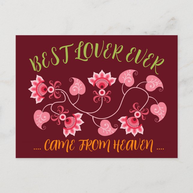 VALENTINE'S DAY GIFT FOR GIRLFRIEND, WIFE, HUSBAND POSTCARD (Front)
