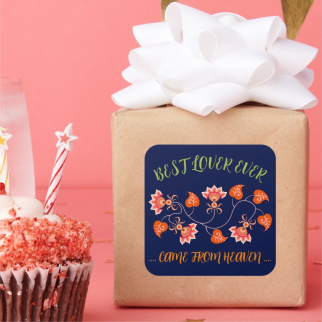 VALENTINE'S DAY GIFT FOR GIRLFRIEND, WIFE, HUSBAND SQUARE STICKER (Party)