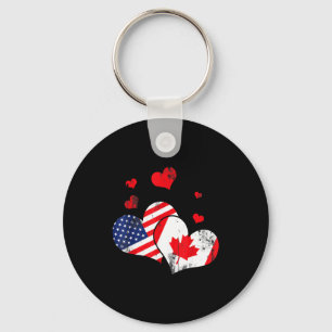 Valentine's Day Gift Maple Leaf Canada  Keychain