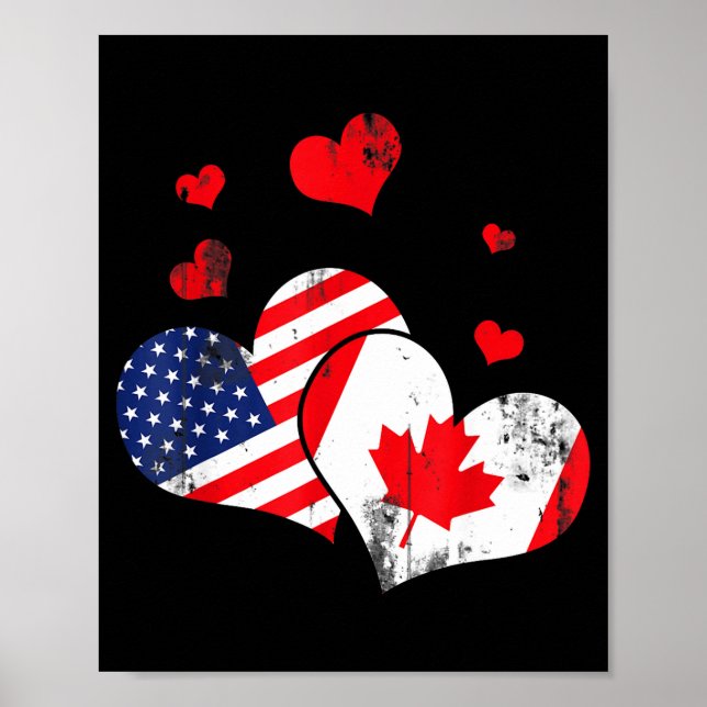 Valentine's Day Gift Maple Leaf Canada  Poster (Front)