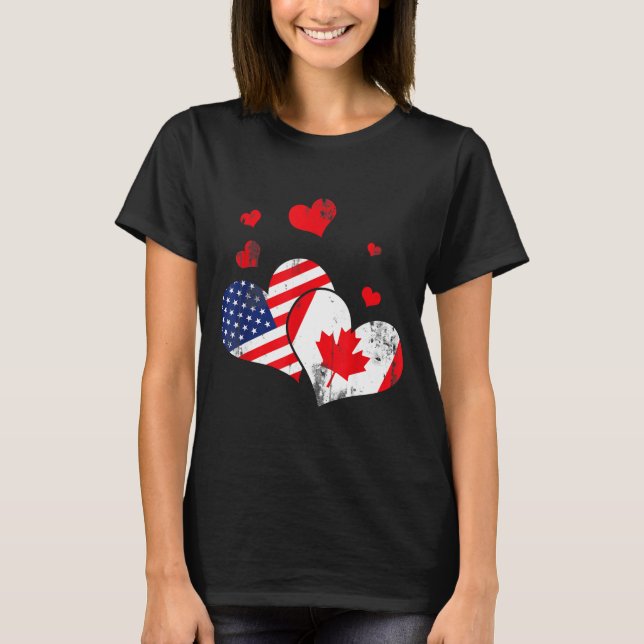 Valentine's Day Gift Maple Leaf Canada  T-Shirt (Front)