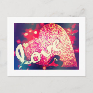 Valentine's Day Gift Sparkly Hearts Love Postcards