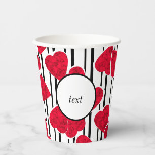 Valentine's day gift tags paper cups
