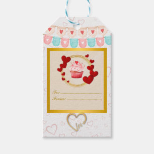 Valentine's Day Gift with Personalized Red Hearts Tags