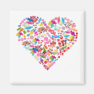 Valentines Day Gifts Candy Heart Shape Design Magnet
