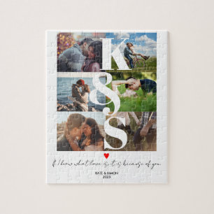 Valentines Day Gifts Couple Personalized Photo  Jigsaw Puzzle