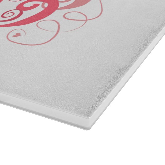 Valentine's Day Glass Cutting Board (Corner)