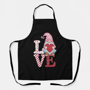 Valentines Day Gnome Love Couple Gifts for Her Apron