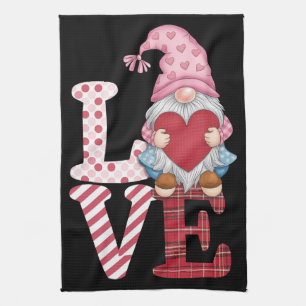 Valentines Day Gnome Love Couple Gifts for Her  Kitchen Towel