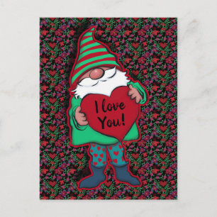 Valentine's Day Gnome Your Personalize Postcard