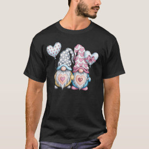Valentine's Day Gnomes Couple Romantic Love Gift T-Shirt