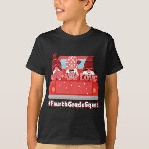 Valentine's Day Gnomes Red Hearts Cute T-Shirt