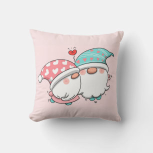 Valentine's Day Gnomes Throw Pillow