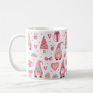 Valentine's Day Gnomes with Hearts Coffee Mug