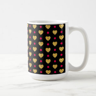 Valentine's Day Gold Hearts Pattern-23655 Coffee Mug