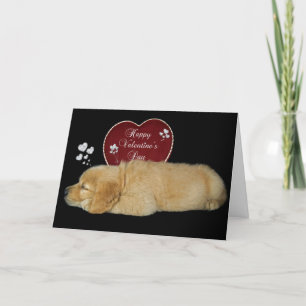 Valentine's Day Golden Retriever Holiday Card